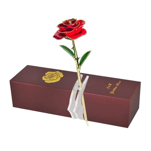 Coffret Rose Éternelle Plaquée Or 24K - Rose Eternelle La Boutique