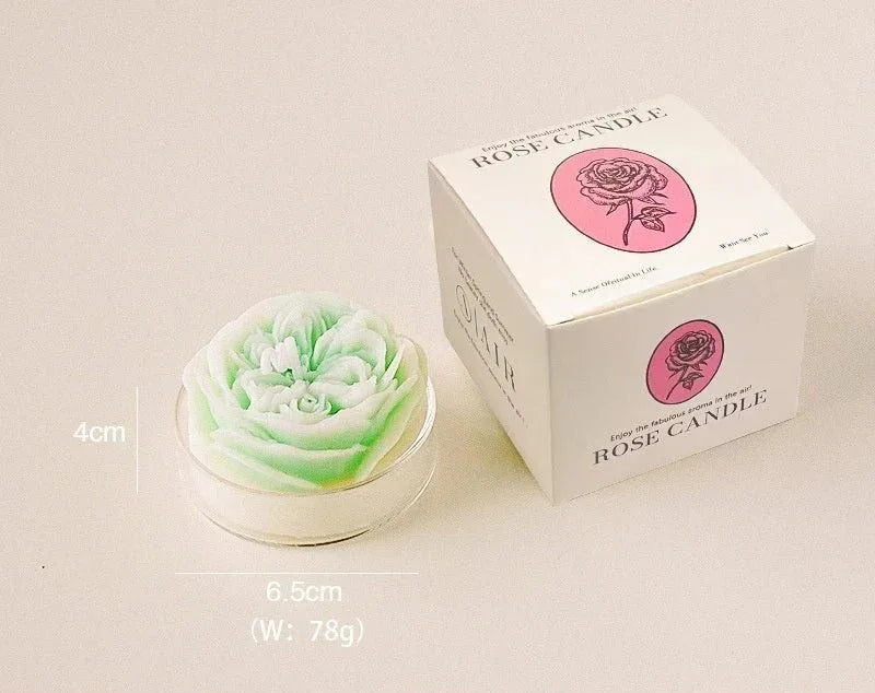 Bougie Fleur "Pivoine" Sculptée - Cire de Soja - Rose Eternelle La Boutique