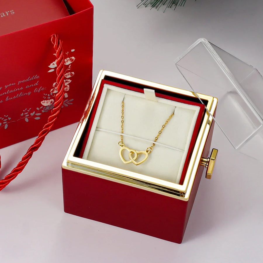 Boite avec Rose Eternelle + Pendentif | Rose - Rose Eternelle La Boutique