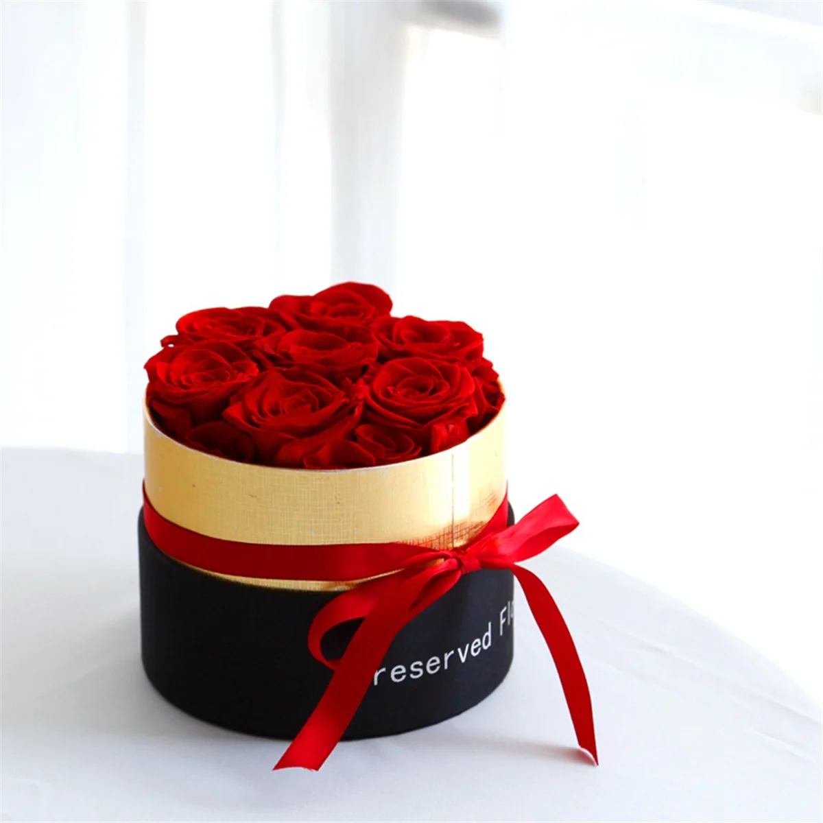 Rose éternelle préservée coffret luxe vraie rose naturelle - vue 3