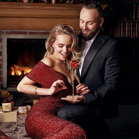 Rose Éternelle en Fer Forgé - Noces de Fer & d'Acier - Rose Eternelle La Boutique