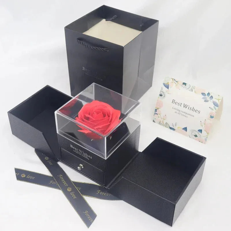 Le Coffret "Cœur Secret" – Rose & Collier - Rose Eternelle La Boutique