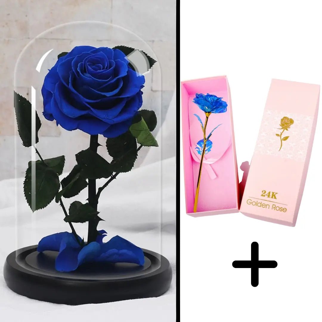 Bundle Pack Rose Eternelle Rouge + Coffret 24k (Choix) - Rose Eternelle La Boutique