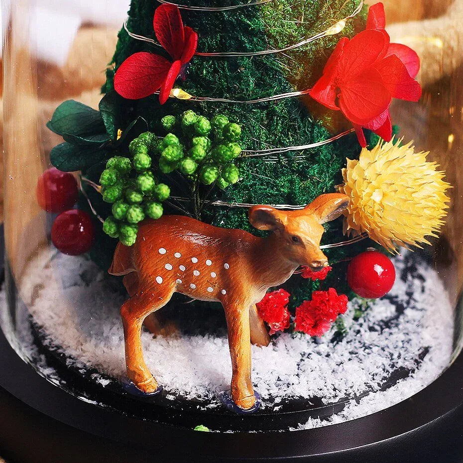 Sapin de Noel Sous Cloche - Rose Eternelle La Boutique