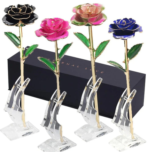 Rose Eternelle Coffret: Couleur Blanche <br> Or 24K - Rose Eternelle La Boutique