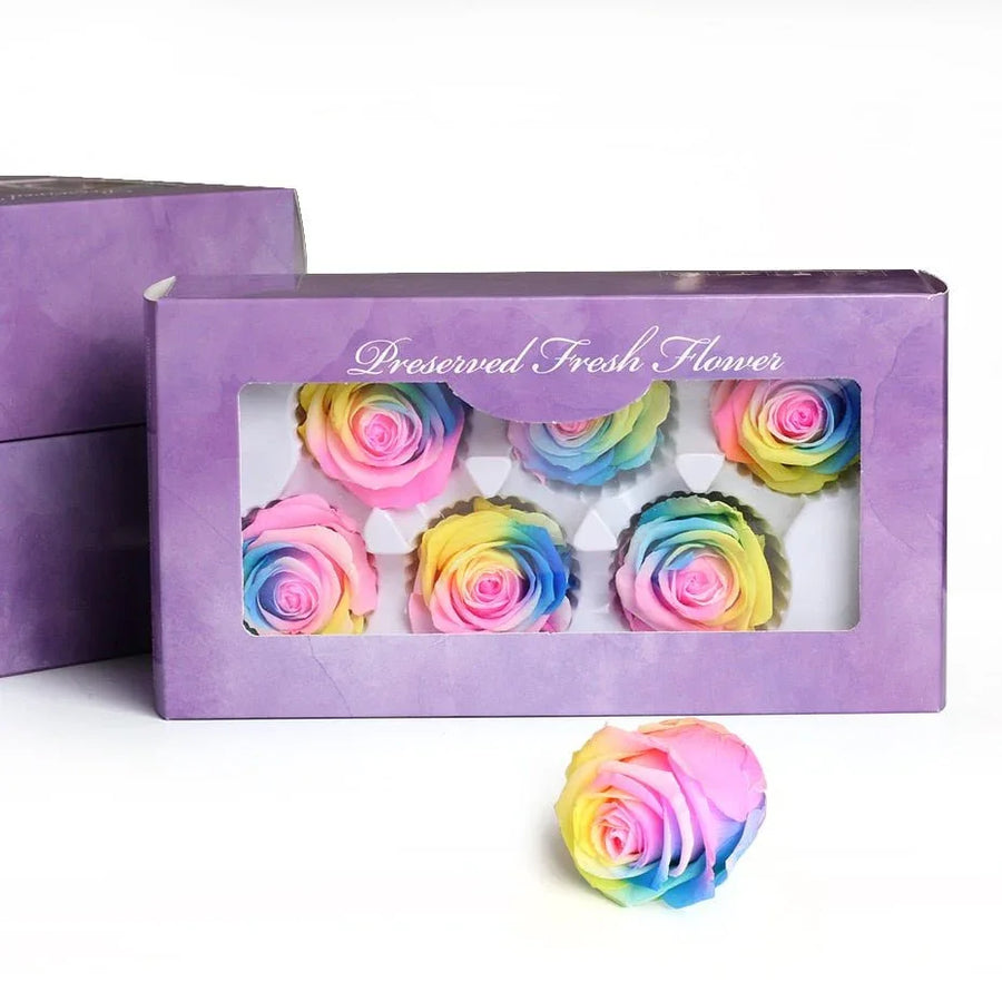 Roses Eternelles Boite Multicolores (Pack de 6) - Rose Eternelle La Boutique