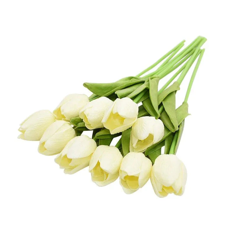 Lot de 10 fleurs artificielles en forme de tulipe - Rose Eternelle La Boutique