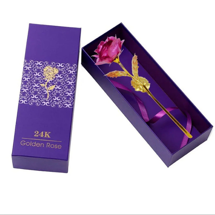 Coffret Rose Éternelle Or 24K – Cadeau de Luxe Inoubliable - Rose Eternelle La Boutique