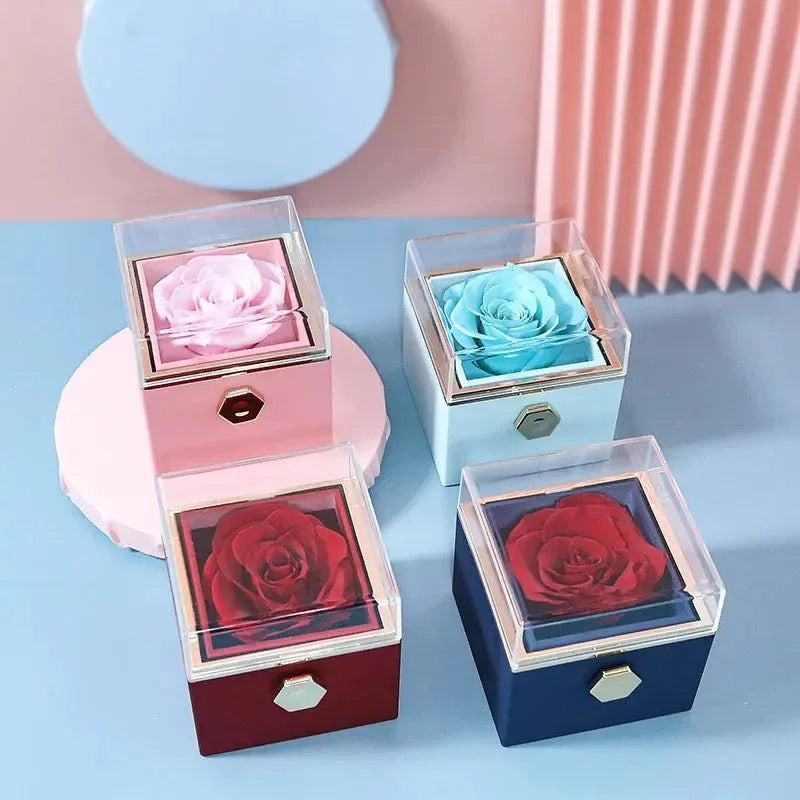Boite avec Rose Eternelle + Pendentif | Rose - Rose Eternelle La Boutique