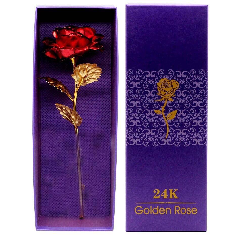 Gift Box: Eternal Rose Red 24K Gold