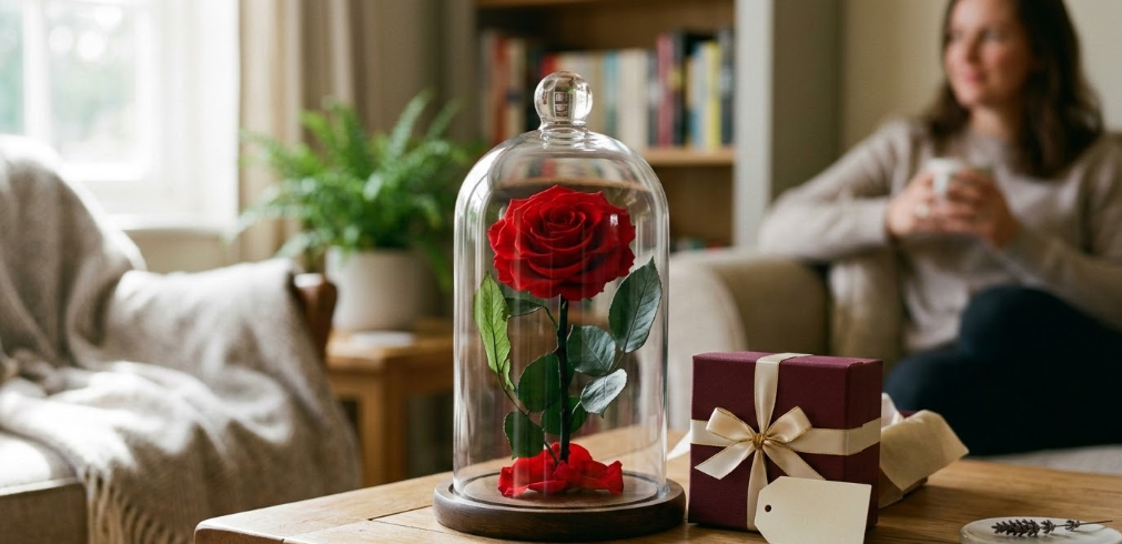 Cadeau Dernière Minute Femme : Rose Éternelle Express