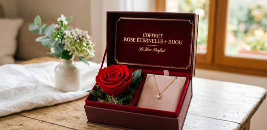 Coffret Rose Éternelle + Bijou : Le Duo Parfait
