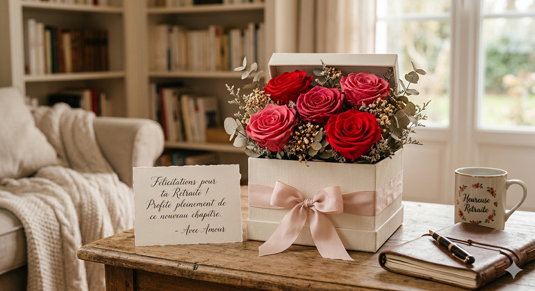 Roses éternelles pour un départ à la retraite : un hommage qui dure