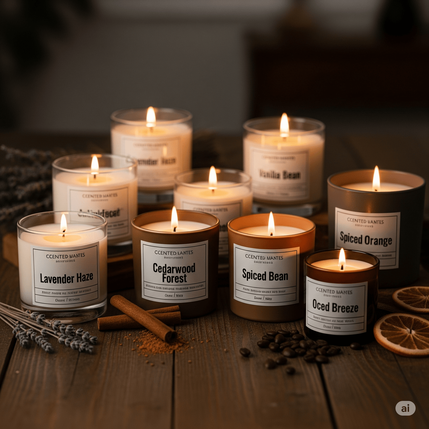 Collection de Bougies Parfumées & Artisanales