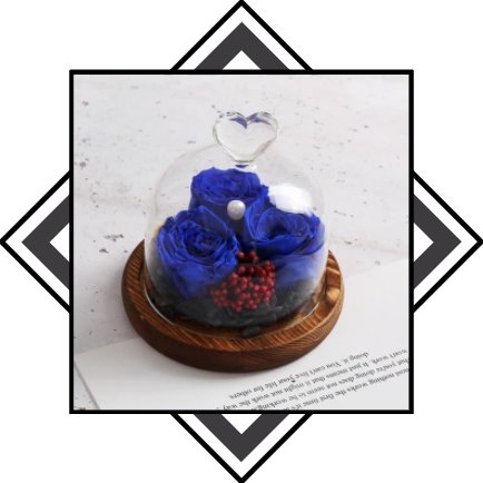 rose de couleur bleu