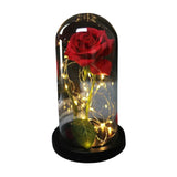 Rose Eternelle Sous Cloche & LED Rouge - Rose Eternelle La Boutique