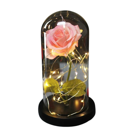 Rose Eternelle Sous Cloche & LED Rose - Rose Eternelle La Boutique