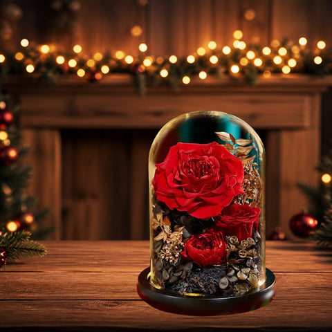 Composition Florale avec Rose Eternelle de Prestige - ambiance - Rose Eternelle La Boutique