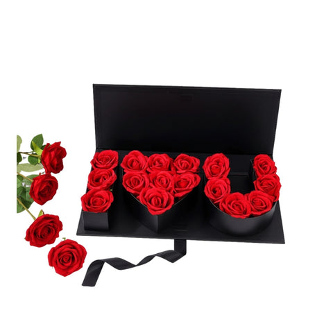 Coffret I Love You 16 Roses Éternelles – Cadeau Romantique - Rose Eternelle La Boutique
