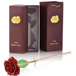 Coffret Rose Éternelle Plaquée Or 24K
