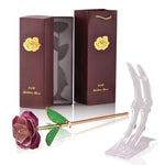 Coffret Rose Éternelle Plaquée Or 24K