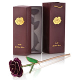 Coffret Rose Éternelle Plaquée Or 24K