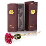 Coffret Rose Éternelle Plaquée Or 24K