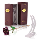 Coffret Rose Éternelle Plaquée Or 24K