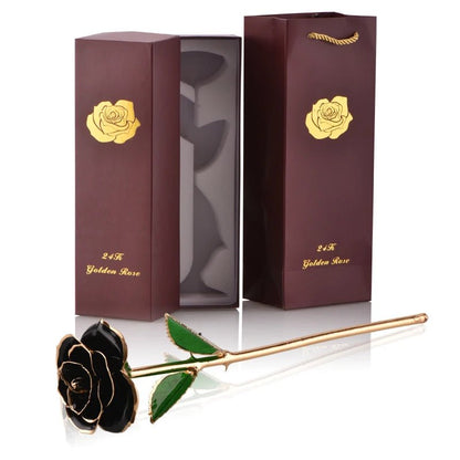 Geschenkbox „Ewige Rose“, 24 Karat vergoldet