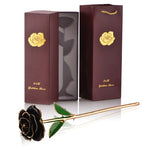 Coffret Rose Éternelle Plaquée Or 24K