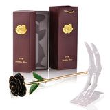 Coffret Rose Éternelle Plaquée Or 24K