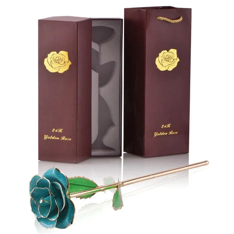 Coffret Rose Éternelle Plaquée Or 24K - Rose Eternelle La Boutique