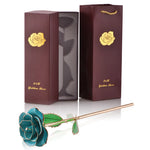 Coffret Rose Éternelle Plaquée Or 24K