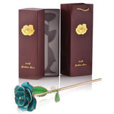 Coffret Rose Éternelle Plaquée Or 24K
