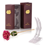 Coffret Rose Éternelle Plaquée Or 24K