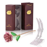 Coffret Rose Éternelle Plaquée Or 24K
