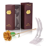 Coffret Rose Éternelle Plaquée Or 24K