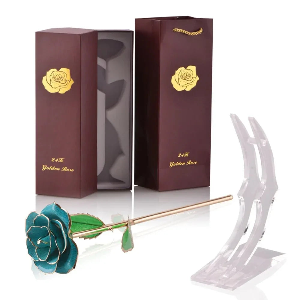 Coffret Rose Éternelle Plaquée Or 24K - Rose Eternelle La Boutique