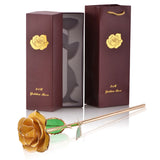 Coffret Rose Éternelle Plaquée Or 24K