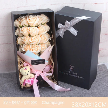 Bouquet 23 roses de savon coffret cadeau femme - vue 7