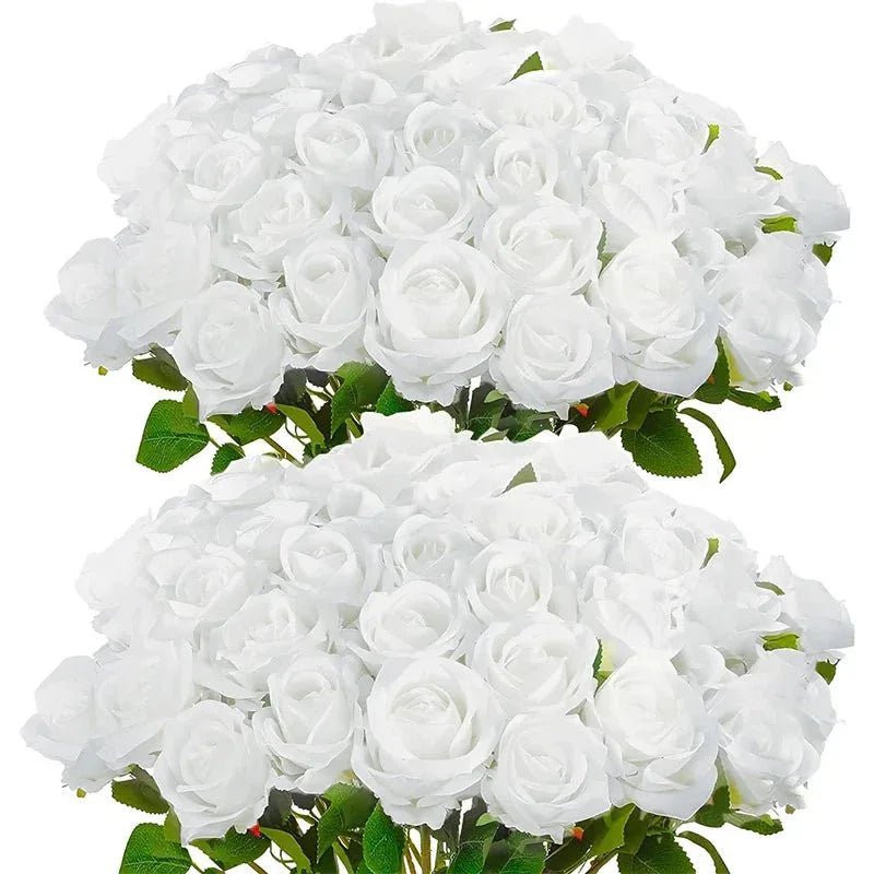 Lot de 50 Roses Velours "Real Touch" - Rose Eternelle La Boutique