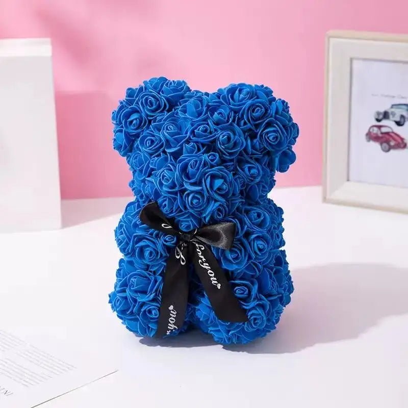 Handmade Teddy Bear in Eternal Roses - 25cm