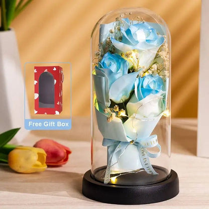 Leuchtende Ewige Rose aus Acryl