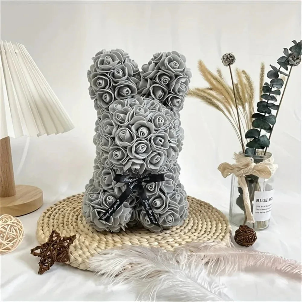 Lapin en Roses Éternelles – Le Cadeau Parfait pour Émerveiller - Rose Eternelle La Boutique