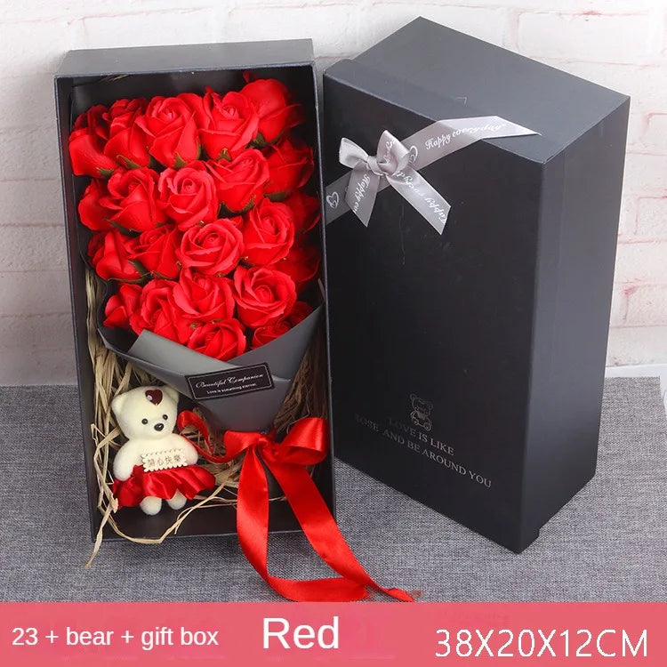 Bouquet 23 roses de savon coffret cadeau femme - vue 5