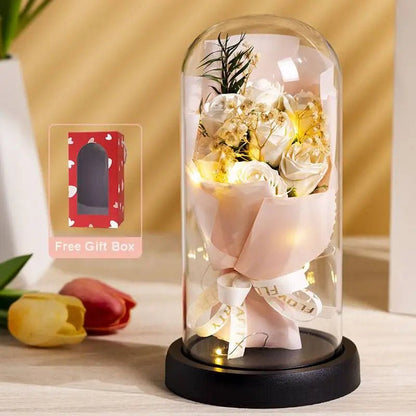 Leuchtende Ewige Rose aus Acryl