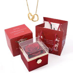 Coffret a offrir avec rose et collier