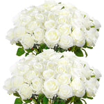 Lot de 50 Roses Velours "Real Touch"