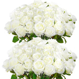 Lot de 50 Roses Velours "Real Touch"