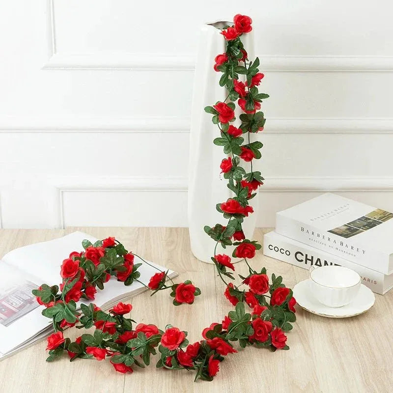 Guirlande de Roses Artificielles 2,5m – Décoration Mariage & Maison - Rose Eternelle La Boutique